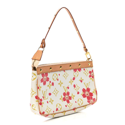 Louis Vuitton Monogram Cherry Blossom Pochette Accessories Red 3 of 12