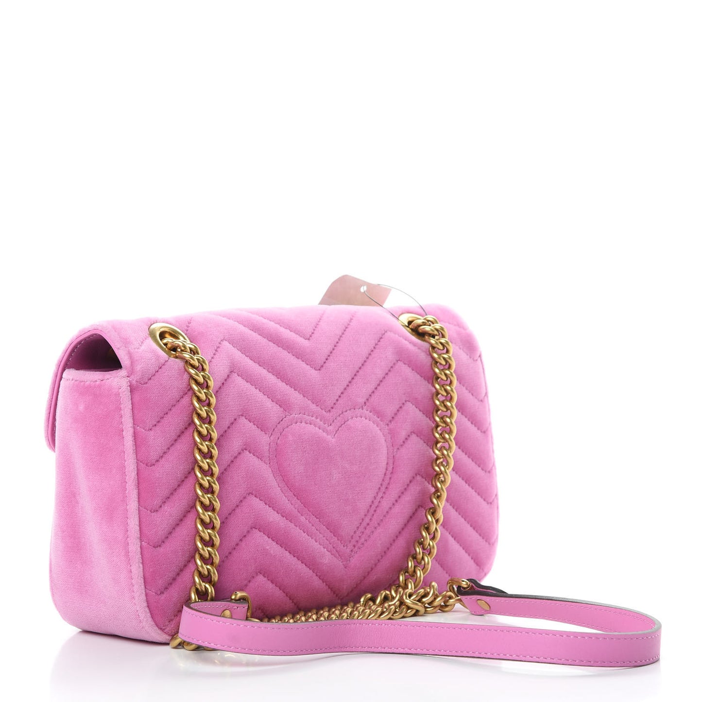 Velvet Matelasse Marquise Crystals Embroidered Small GG Marmont Shoulder Bag Malva