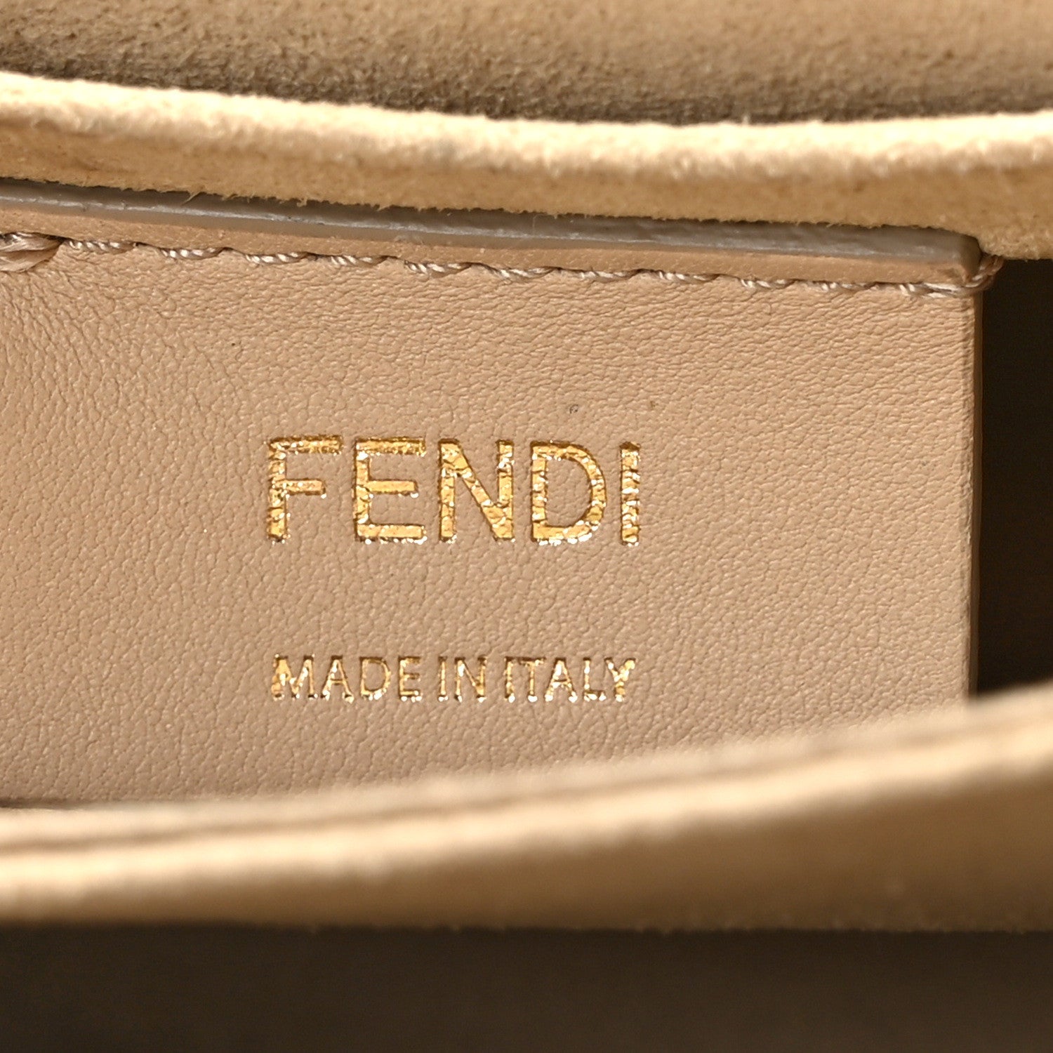 Fendi Vitello Liberty Bi-Color FF 1974 Embossed Small Kan I Shoulder Bag Black Maya 6 of 12