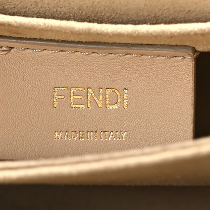 Fendi Vitello Liberty Bi-Color FF 1974 Embossed Small Kan I Shoulder Bag Black Maya 6 of 12