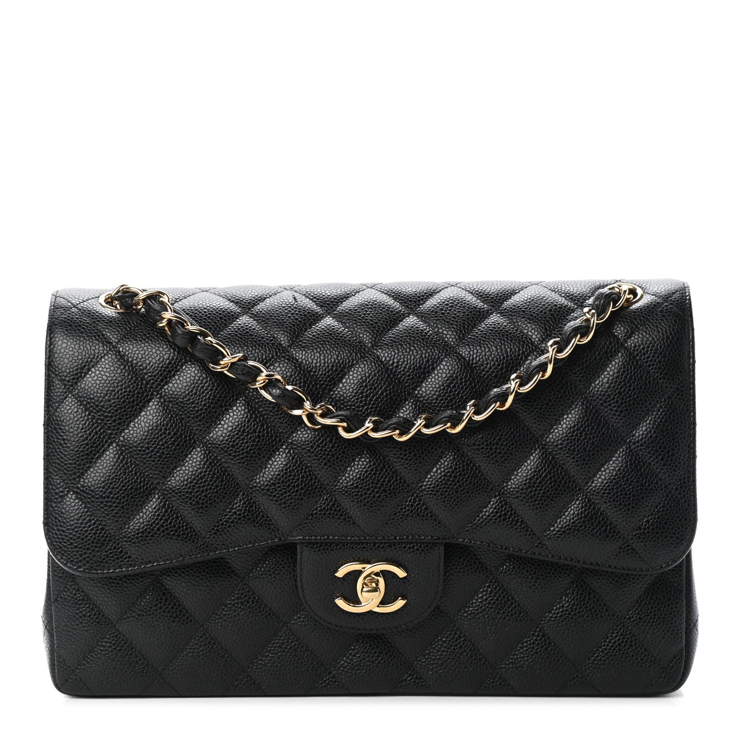 Chanel Caviar Quilted Jumbo Double Flap Black 1 of 9