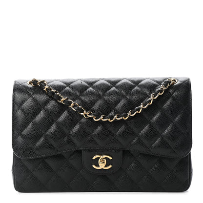 Chanel Caviar Quilted Jumbo Double Flap Black 1 of 9