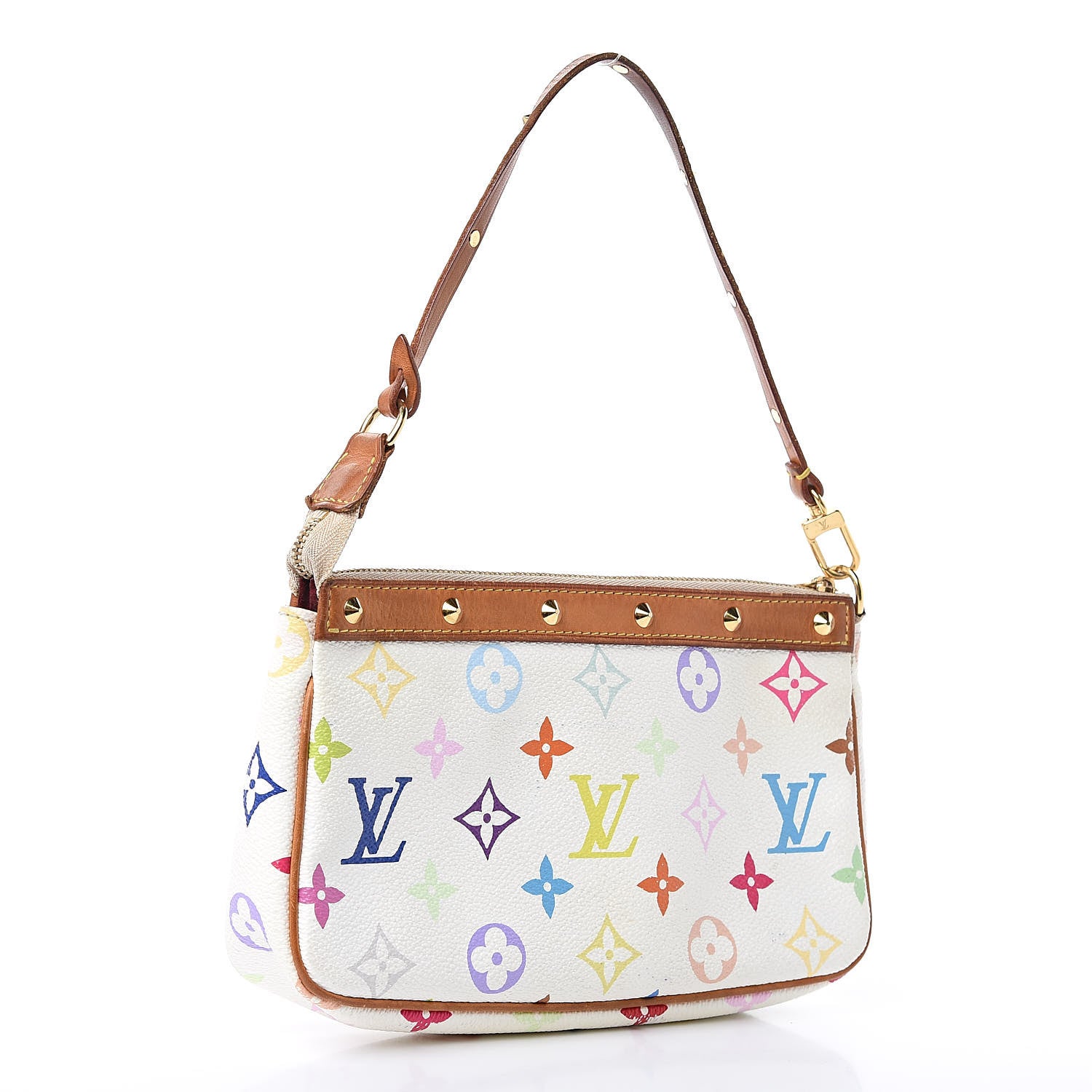 Louis Vuitton Monogram Multicolor Pochette Accessories White 3 of 15