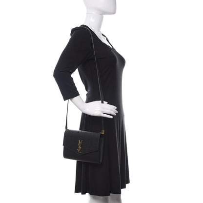 Saint Laurent Grain De Poudre Mini Uptown Crossbody Bag Black 2 of 10