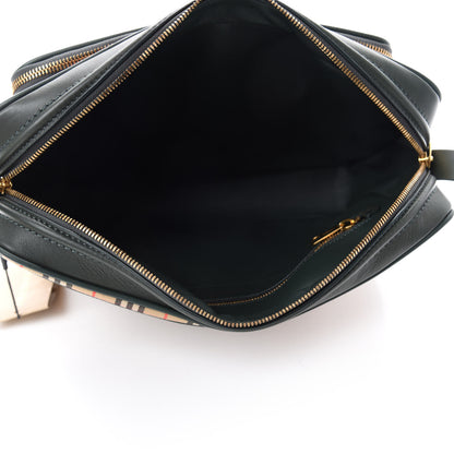 Burberry Smooth Calfskin 1983 Knight Check Link Large Camera Bag Dark Forest Green 5 of 9