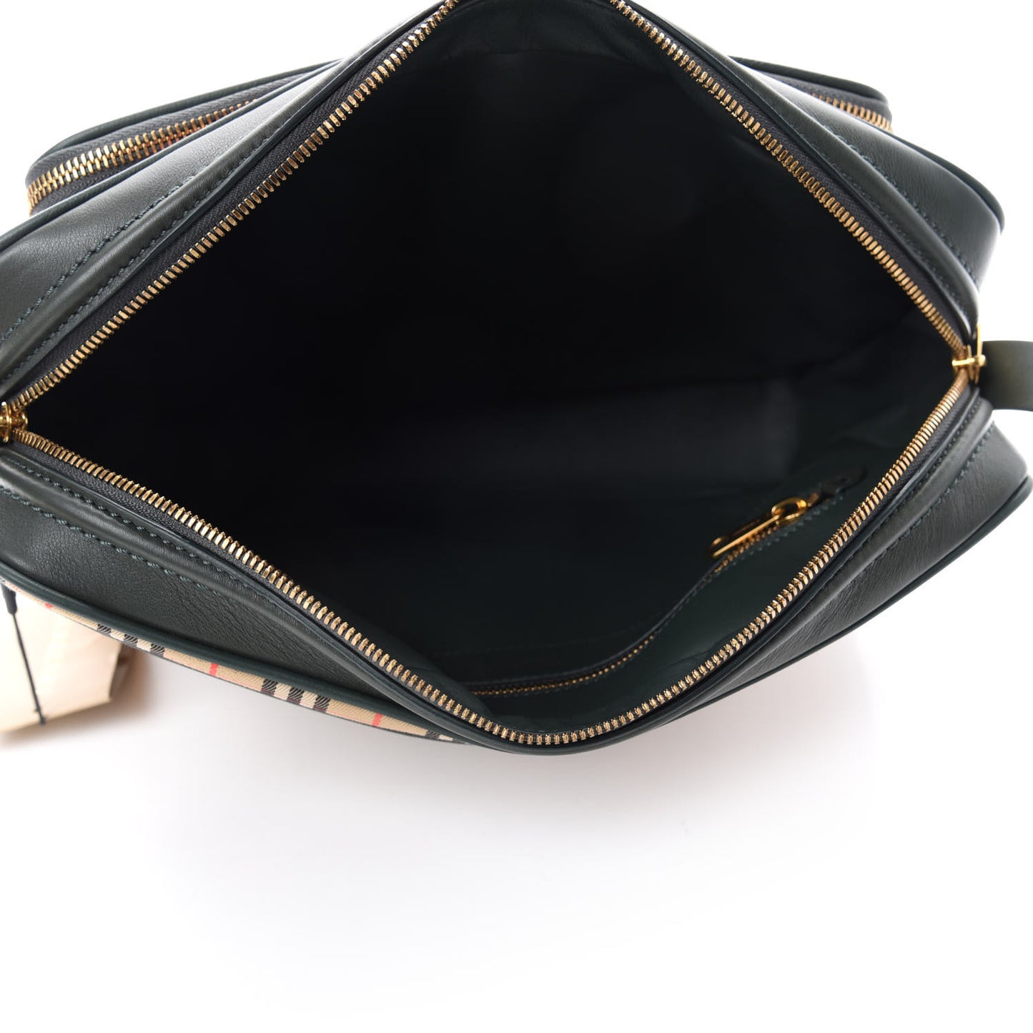 Smooth Calfskin 1983 Knight Check Link Large Camera Bag Dark Forest Green
