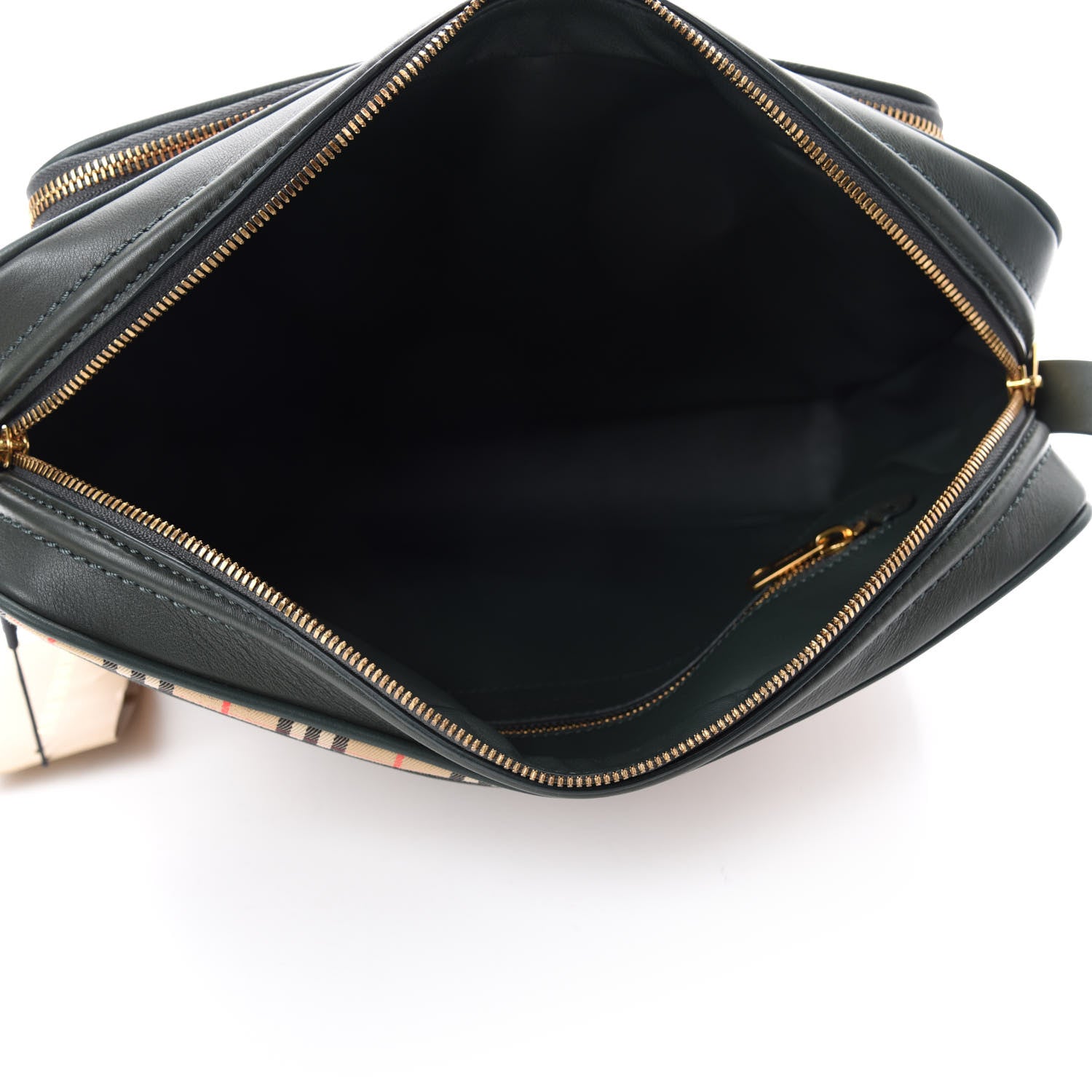 Burberry Smooth Calfskin 1983 Knight Check Link Large Camera Bag Dark Forest Green 5 of 9