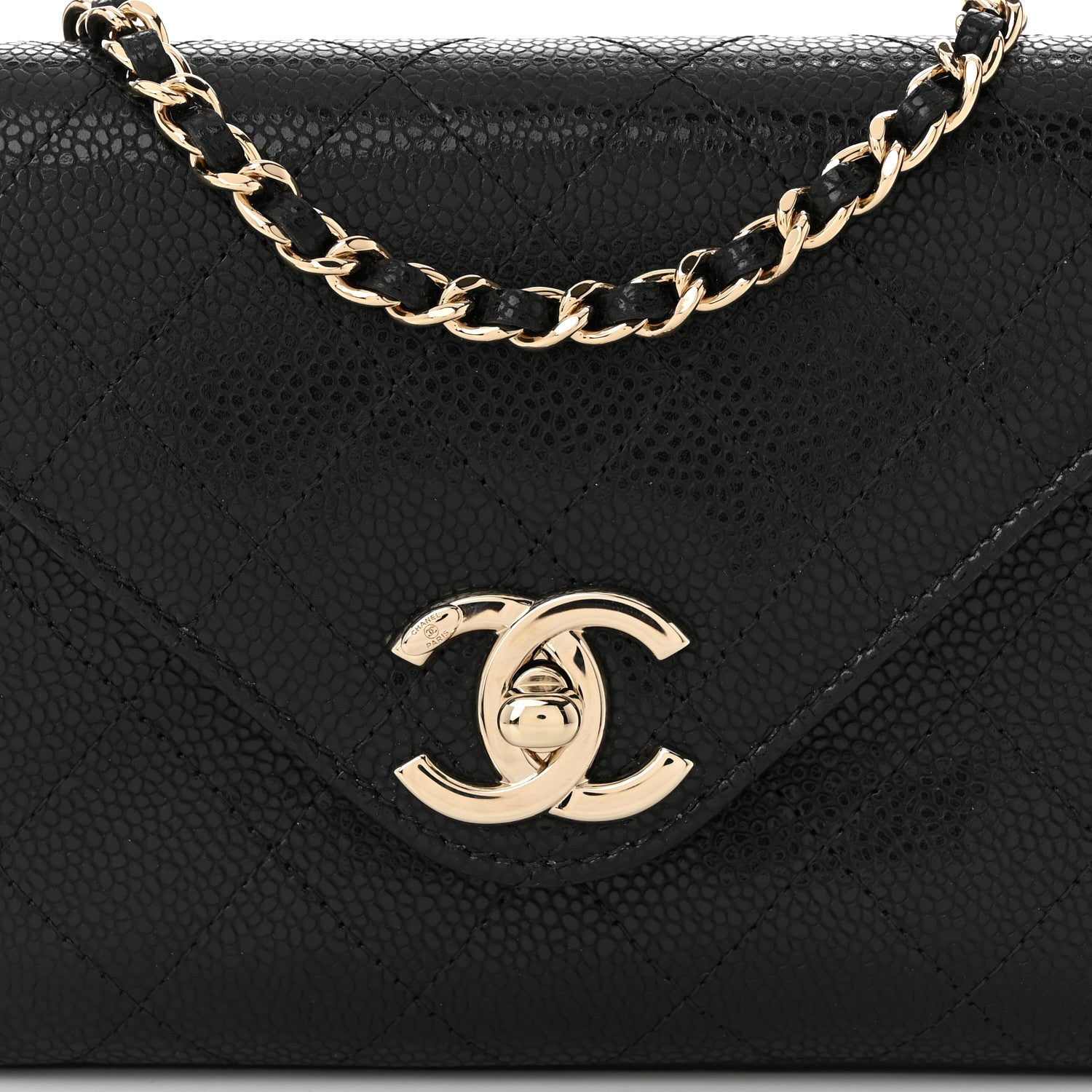 Chanel Caviar Envelope Wallet On Chain WOC Black 8 of 11
