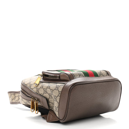 Gucci GG Supreme Monogram Calfskin Web Small Ophidia Day Backpack Beige Ebony New Acero 4 of 9