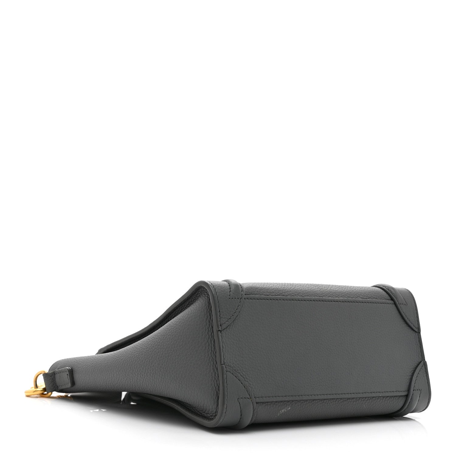 Celine Drummed Calfskin Nano Luggage Kohl 4 of 13