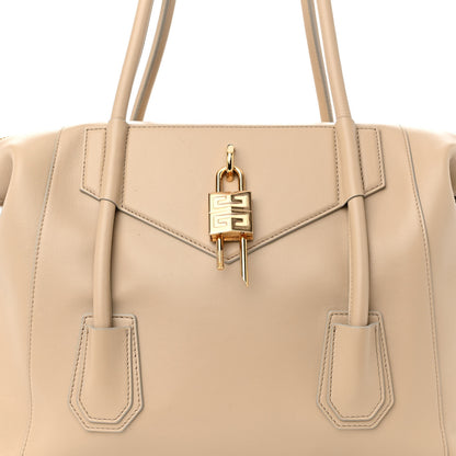 Givenchy Smooth Calfskin Medium Antigona Soft Lock Duffle Bag Beige 7 of 11