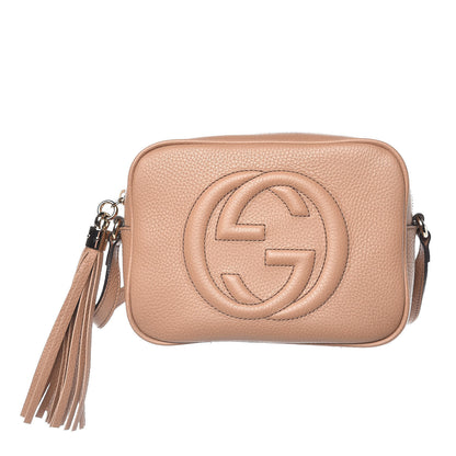 Gucci Pebbled Calfskin Small Soho Disco Bag Rose Beige 1 of 9
