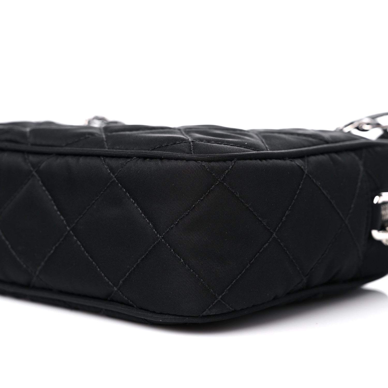 Prada Nylon Tessuto Impuntu Quilted Bandoliera Crossbody Bag Black 7 of 7