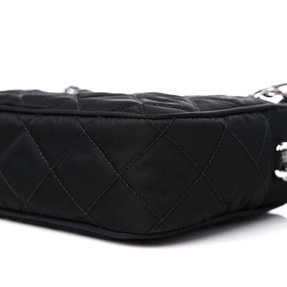 Prada Nylon Tessuto Impuntu Quilted Bandoliera Crossbody Bag Black 7 of 7