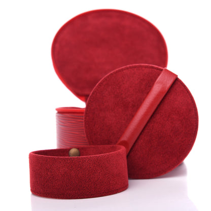 Louis Vuitton Epi Ecrin Bijoux 12cm Jewelry Box Case Rouge 7 of 8