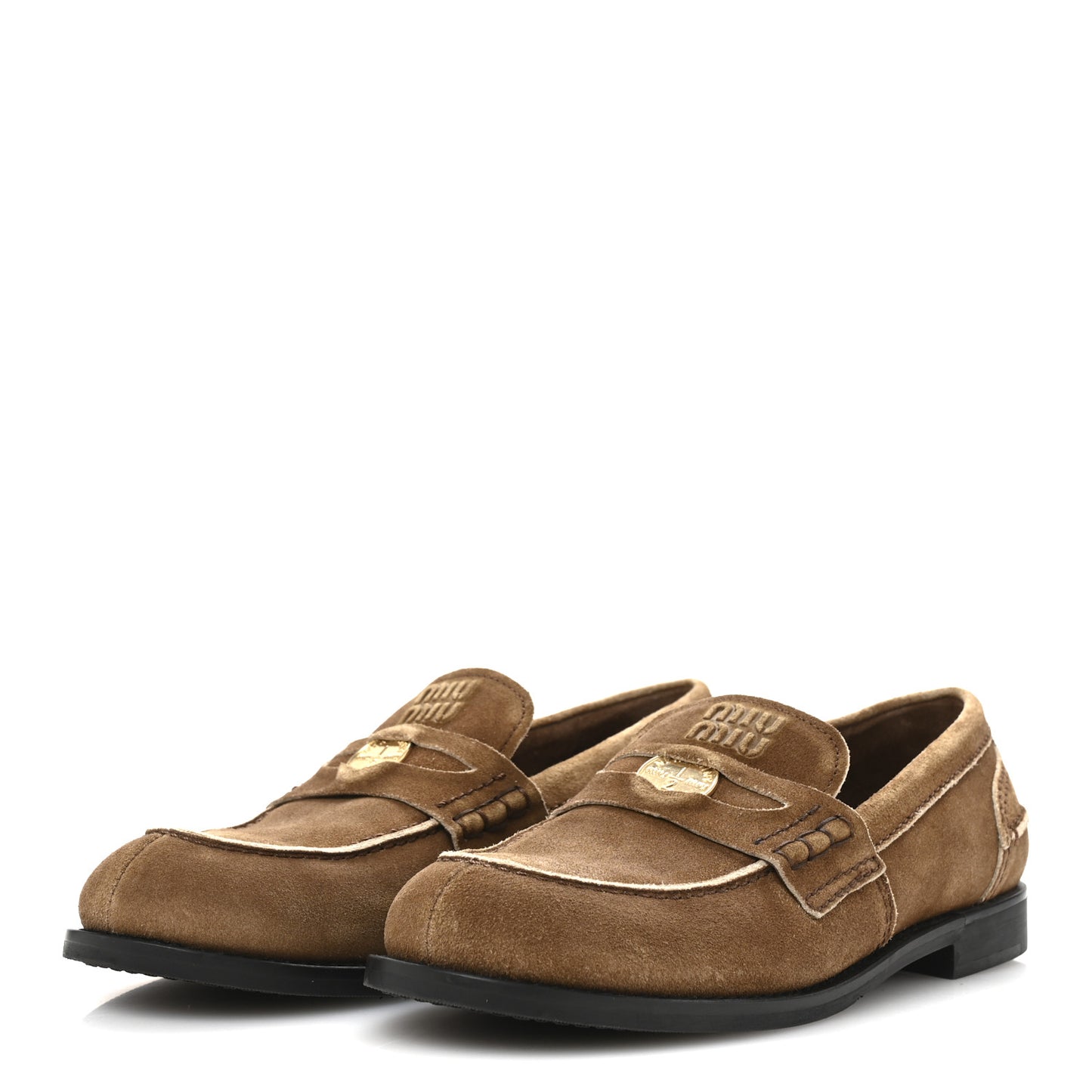 Suede Penny Loafers 40 Cannella