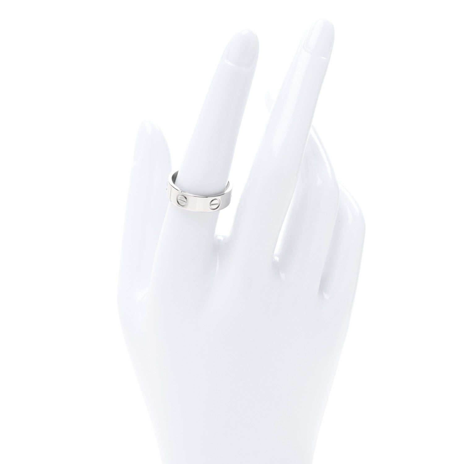 Cartier Platinum 5.5mm LOVE Ring 56 7.5 2 of 5