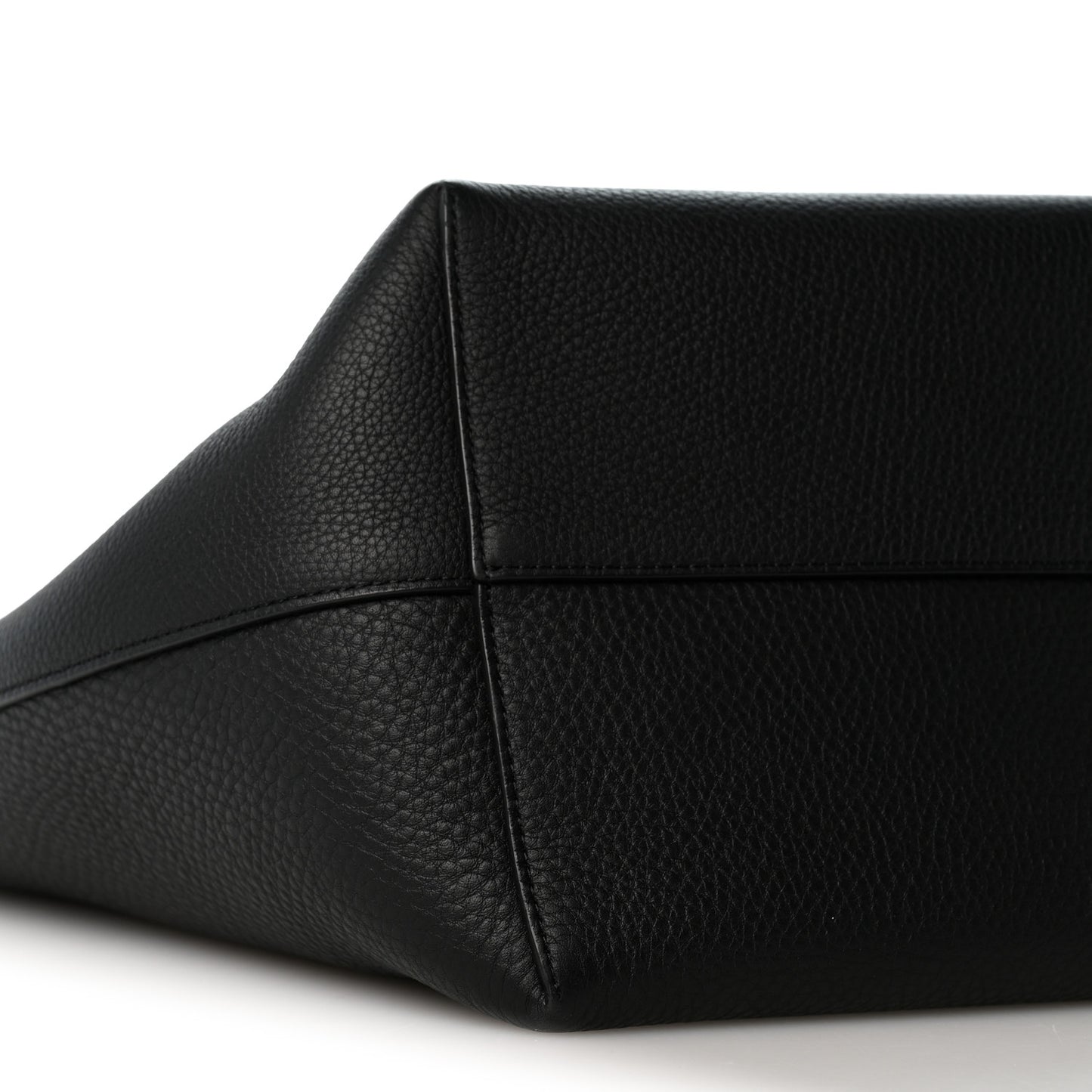 Grained Calfskin Medium N/S Park Tote Black