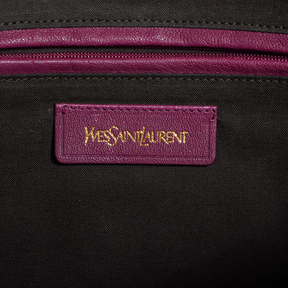 Saint Laurent Sheepskin Medium Cabas ChYc Black Cherry 6 of 10