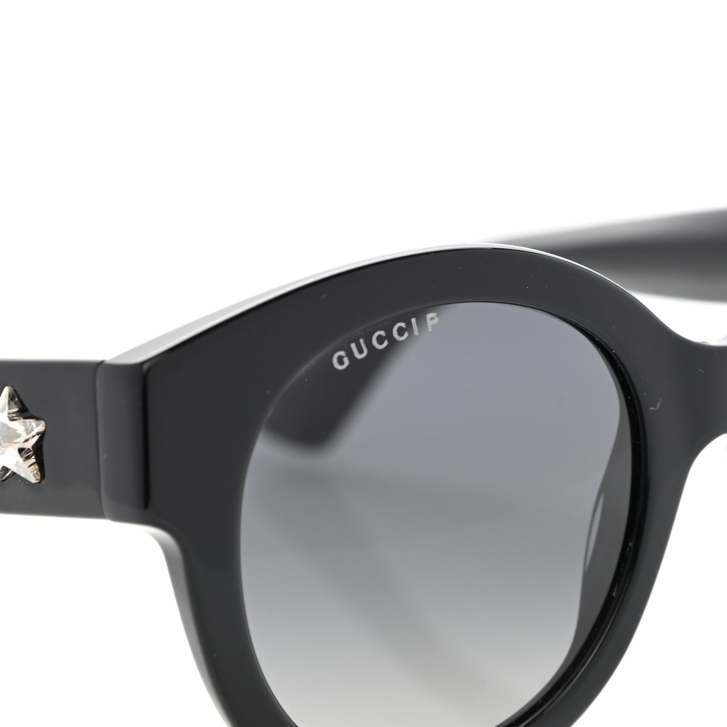 Round Frame Star Sunglasses GG0208S Black