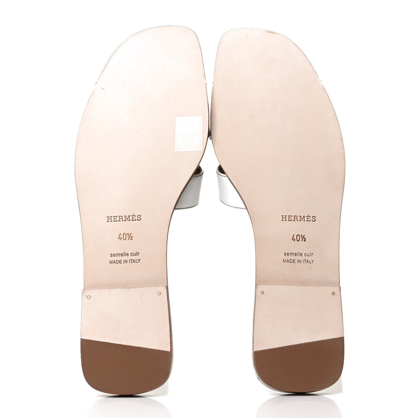 Box Calfskin Oran Sandals 40.5 White