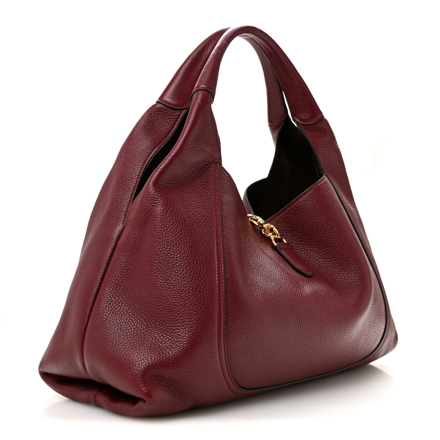 Gucci Grained Calfskin Softbit Maxi Shoulder Bag Rosso Ancora 4 of 10