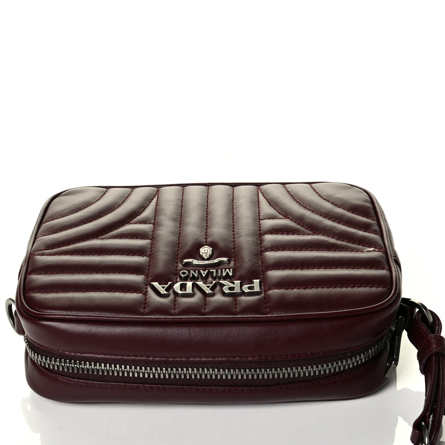 Soft Calfskin Diagramme Crossbody Bag Granato