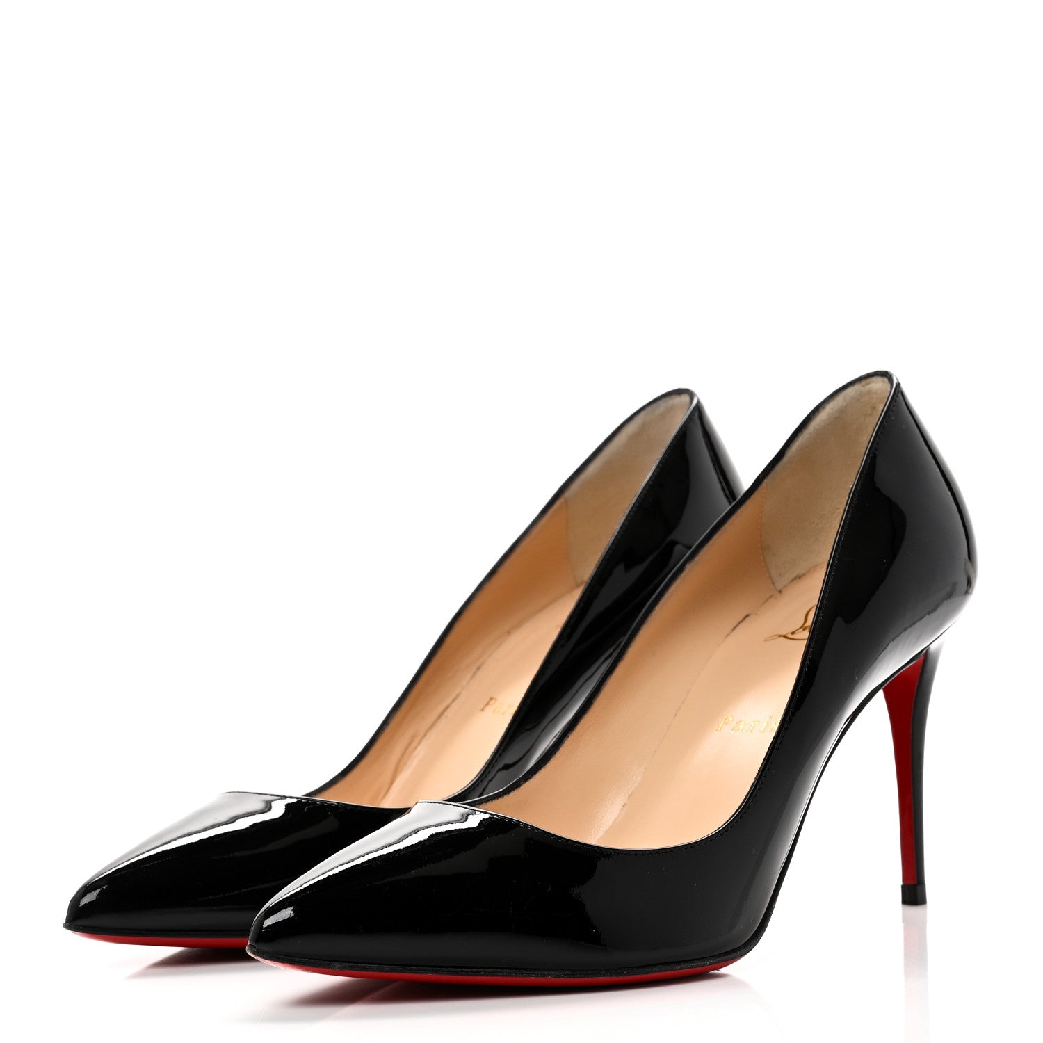 Christian Louboutin Patent Pigalle Follies 85 Pumps 39 Black 4 of 9