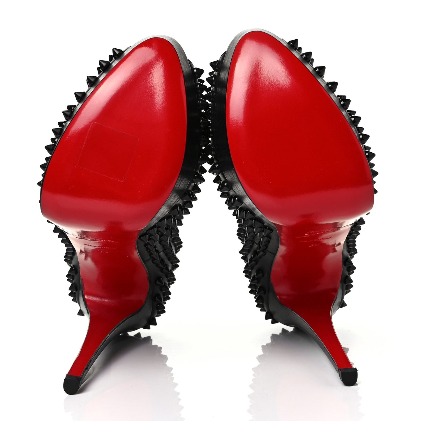 Calfskin Lady Peep Spikes VIP 150 Pumps 39 Black