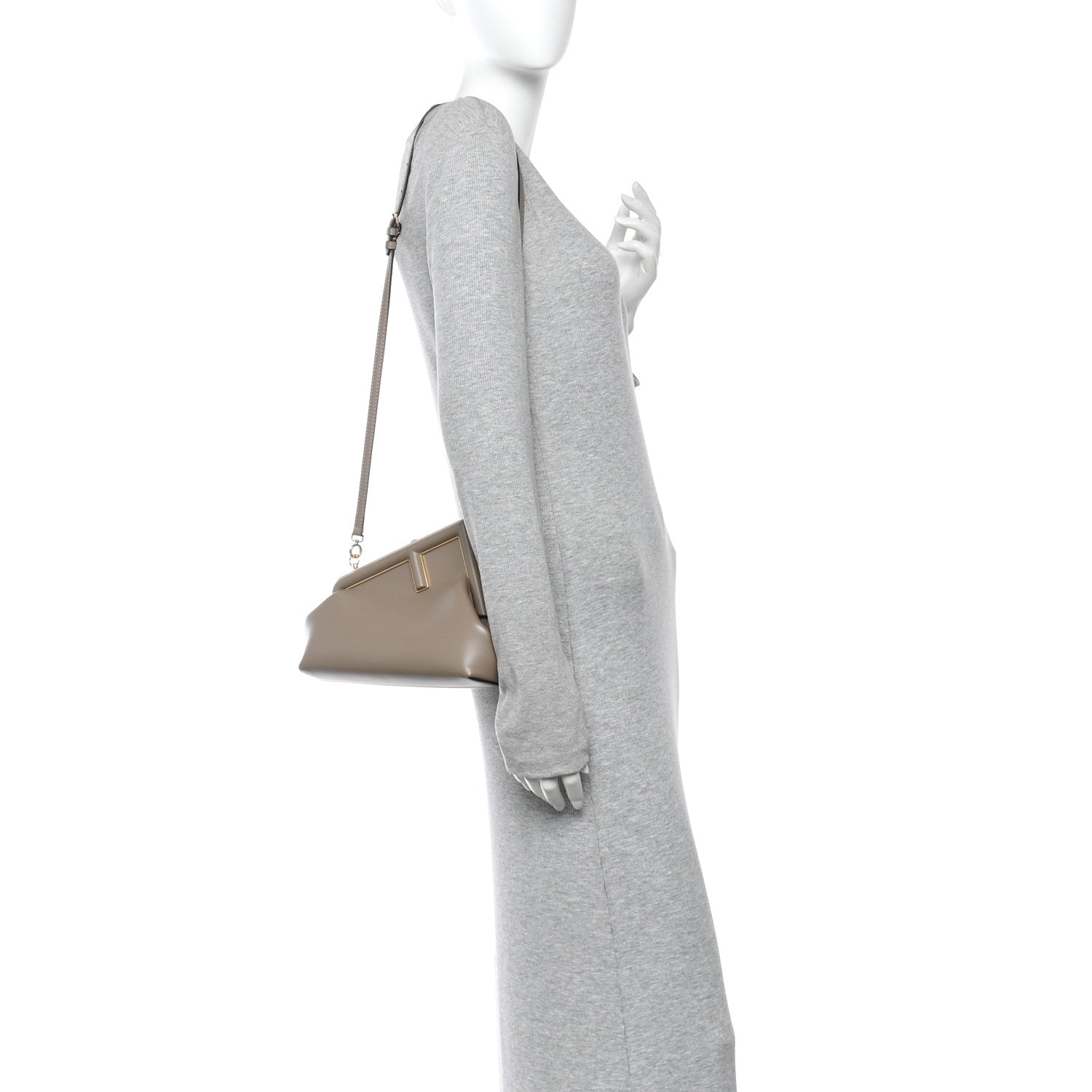 Fendi Shiny Nappa Small Fendi First Dove Gray 2 of 11