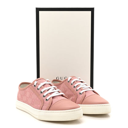 Gucci GG Monogram Calfskin Womens Low Top Sneakers 36.5 Pink Soft Pink 10 of 10