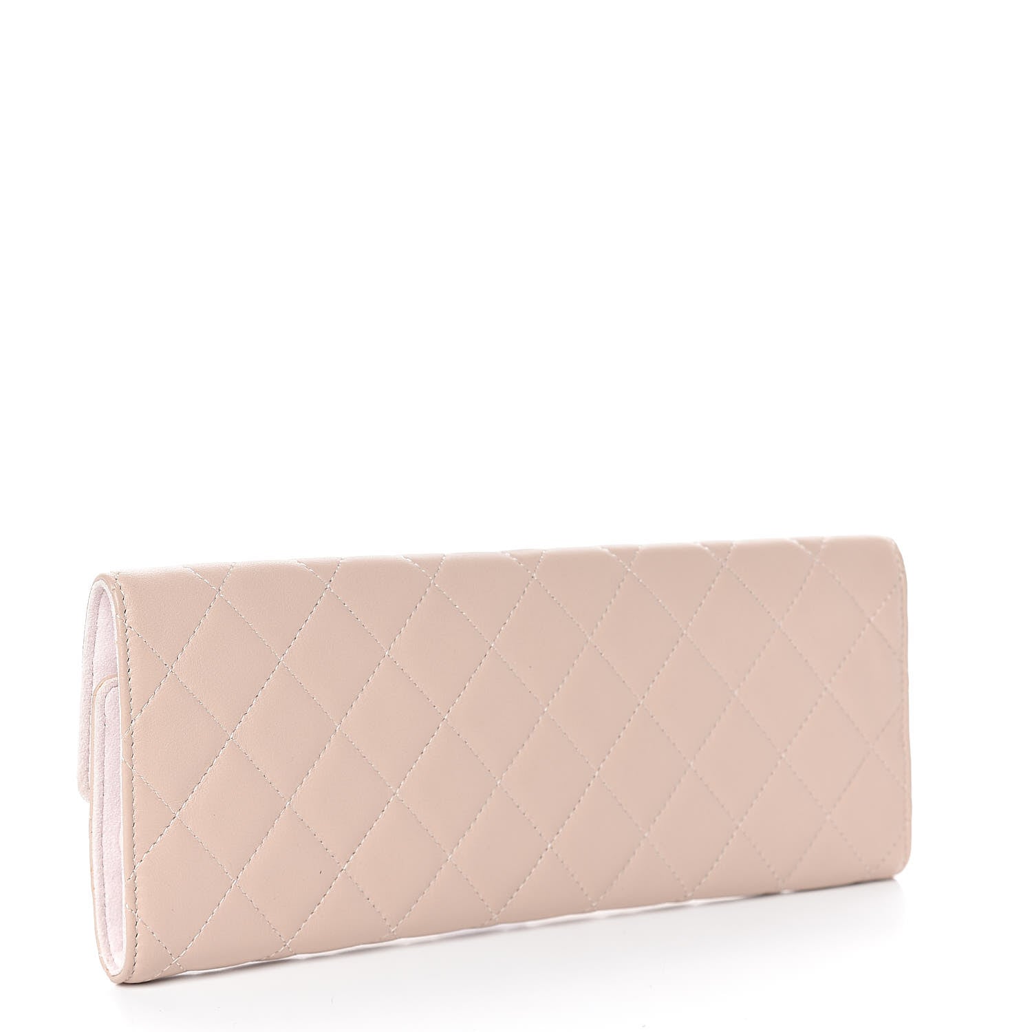 Chanel Lambskin Quilted Reissue Tri Fold Jewelry Case Light Beige 3 of 10