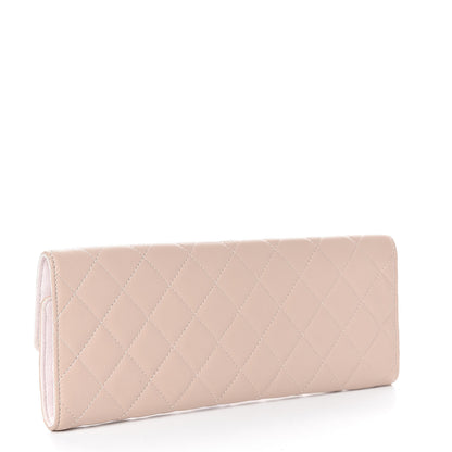 Chanel Lambskin Quilted Reissue Tri Fold Jewelry Case Light Beige 3 of 10