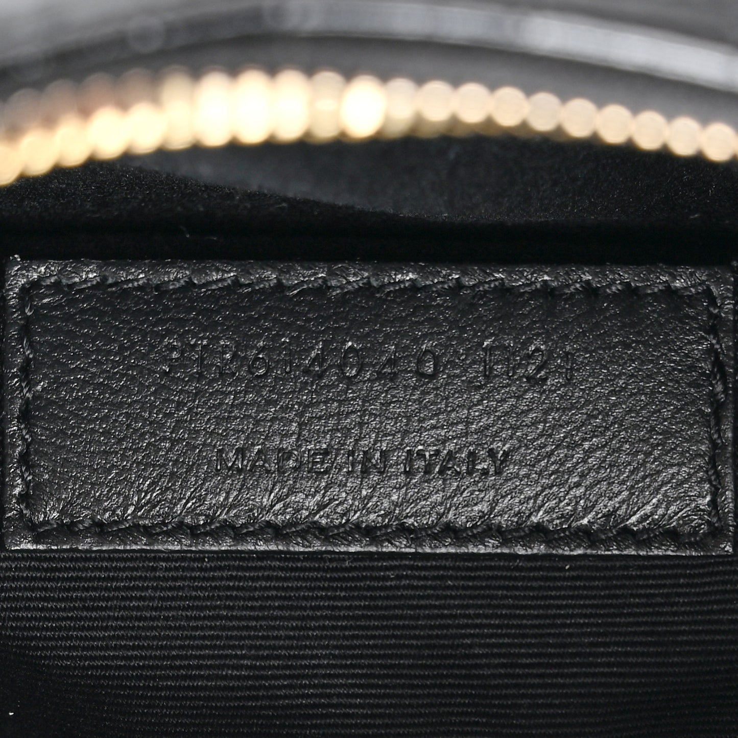 Patent Calfskin Crocodile Embossed Monogram Lou Belt Bag Black