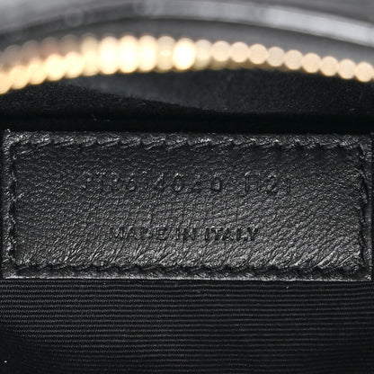 Saint Laurent Patent Calfskin Crocodile Embossed Monogram Lou Belt Bag Black 7 of 10