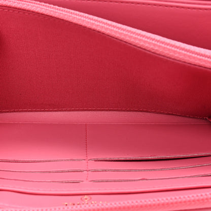 Chanel Lambskin Quilted Boy Zip Around Wallet Pink 5 of 18