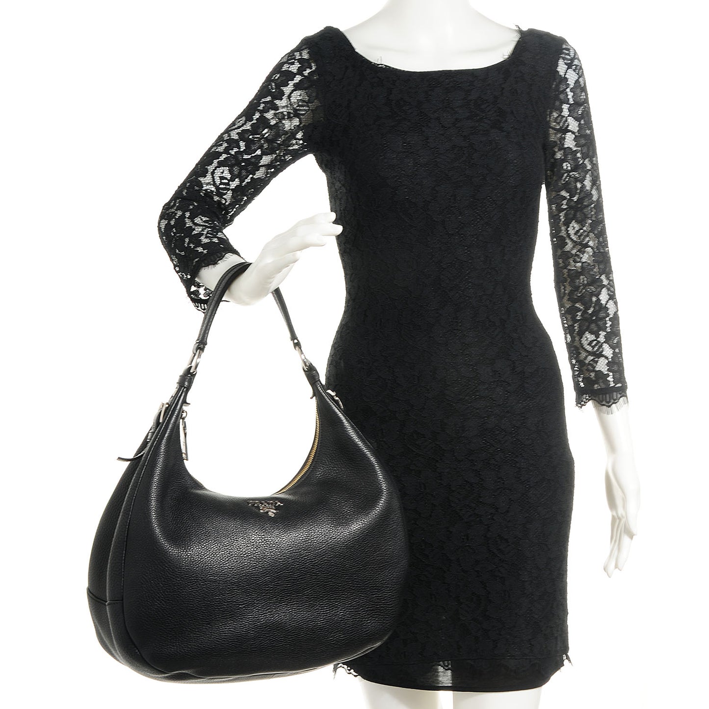 Vitello Daino Hobo Nero Black
