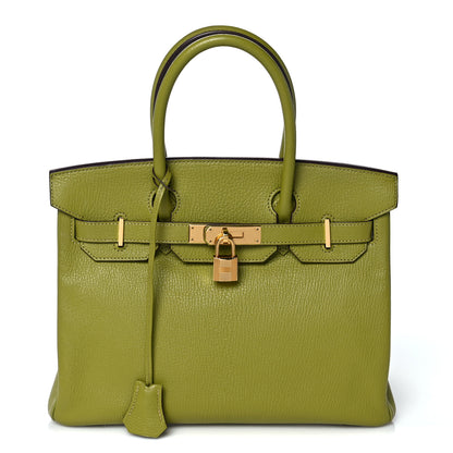 Hermes Chevre Mysore Birkin 30 Vert Anis 1 of 18