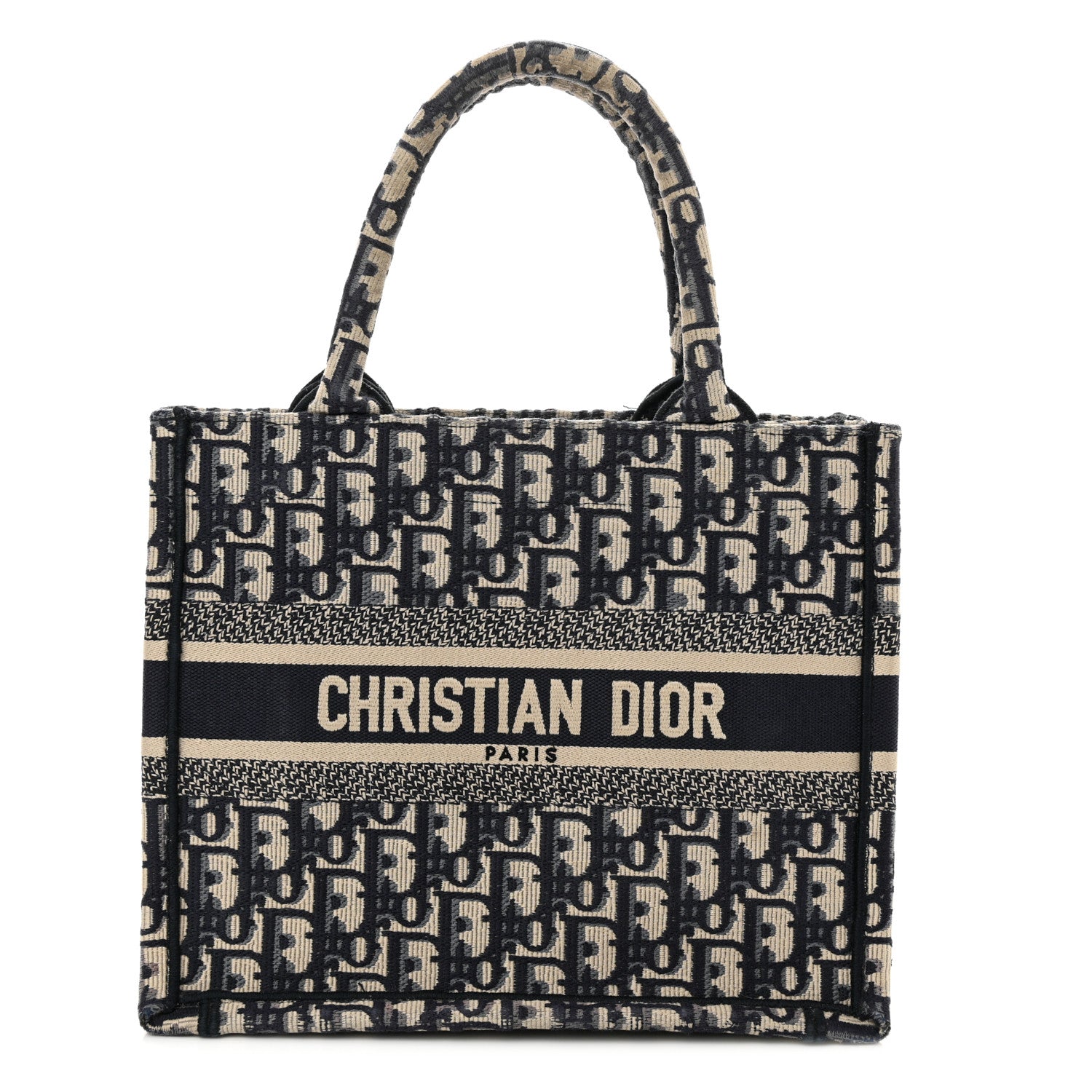 Christian Dior Oblique Small Book Tote Blue Multicolor 1 of 17