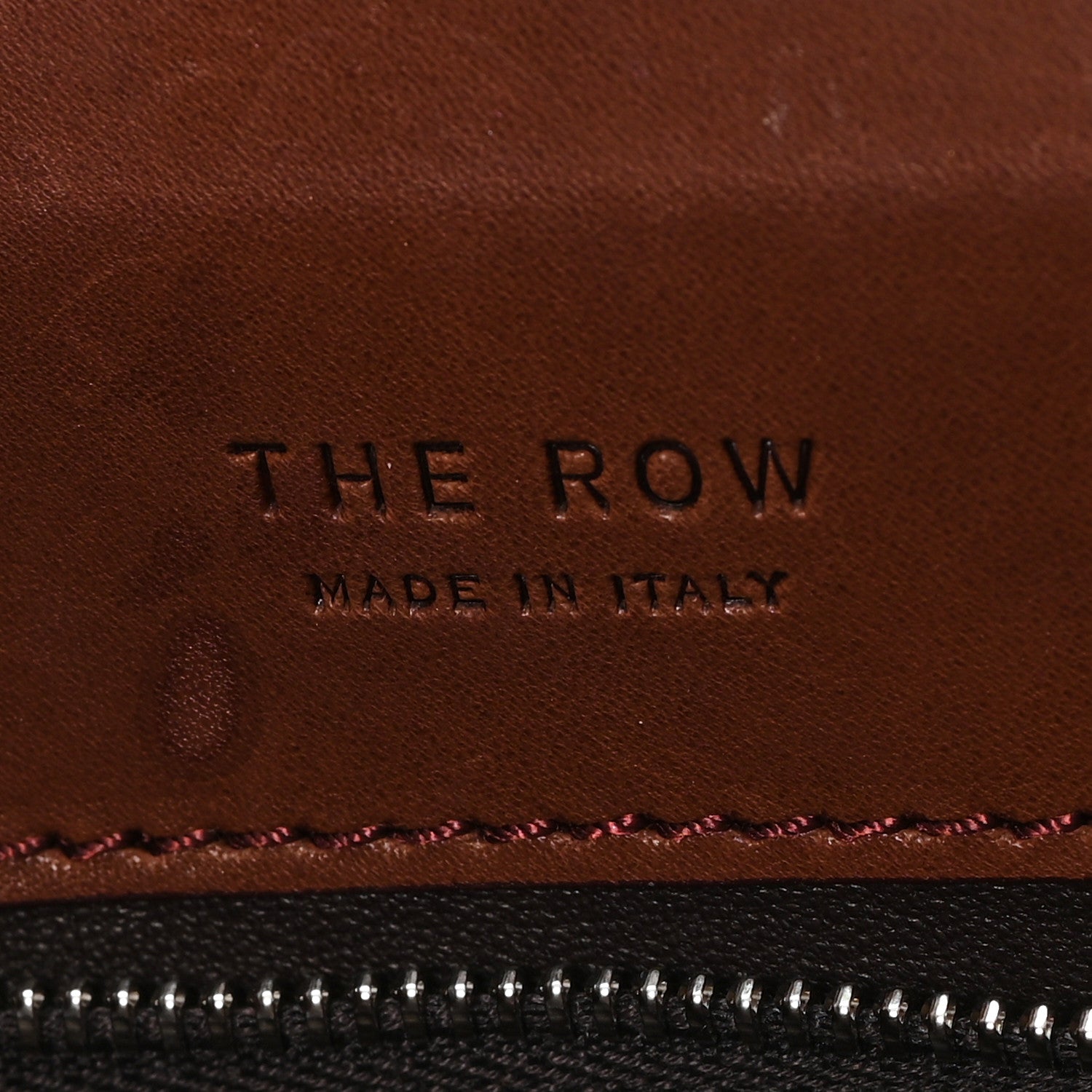 The Row Polished Saddle Calfskin Peggy Clutch New Burgundy 6 of 9