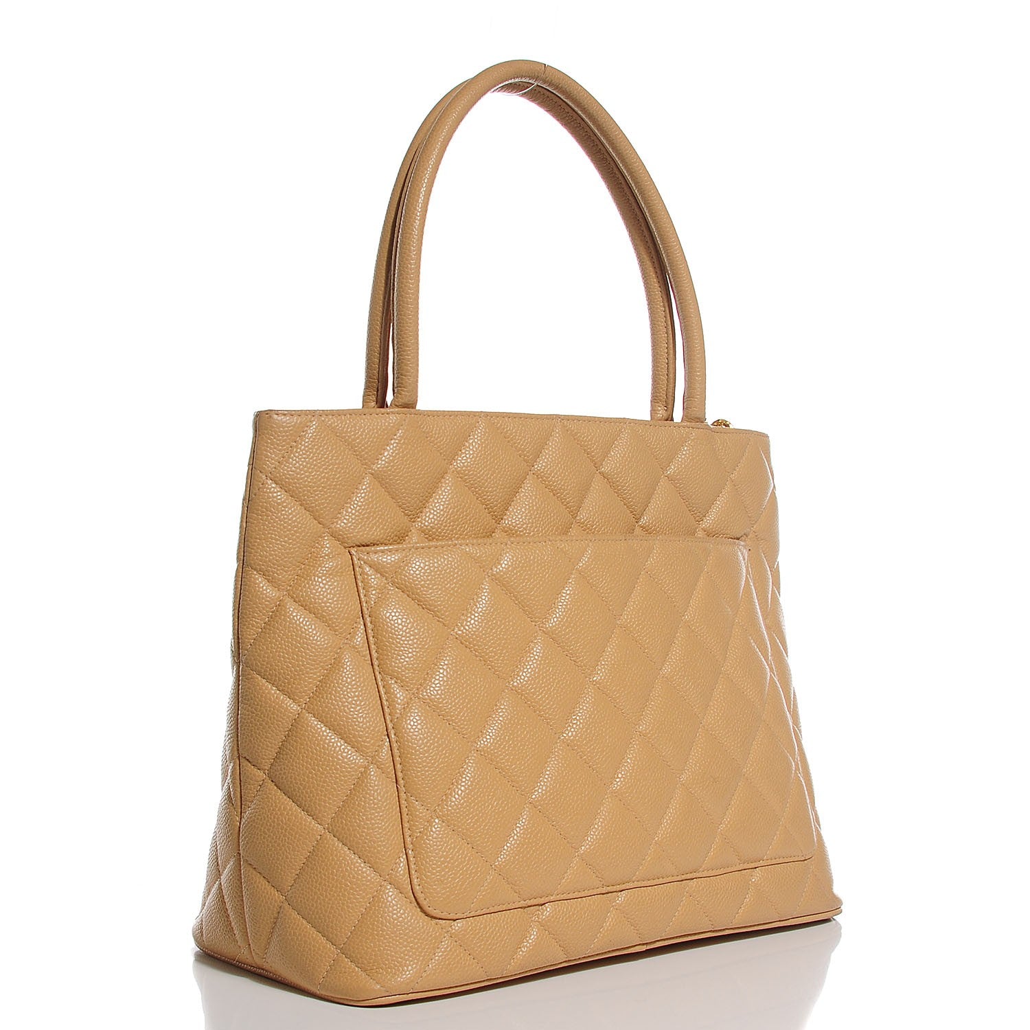 Chanel Caviar Quilted Medallion Tote Beige 3 of 8