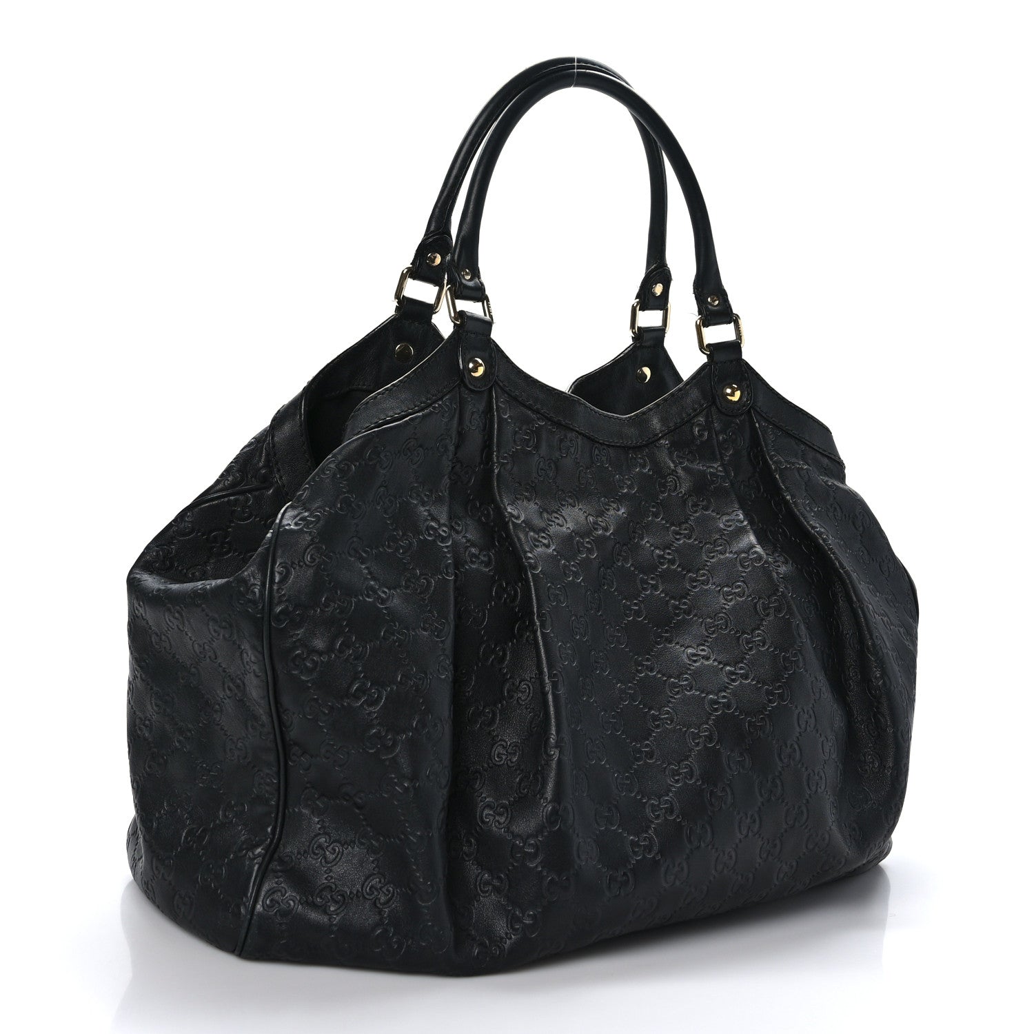 Gucci Guccissima Large Sukey Tote Black 3 of 12