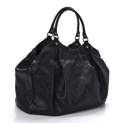 Gucci Guccissima Large Sukey Tote Black 3 of 12