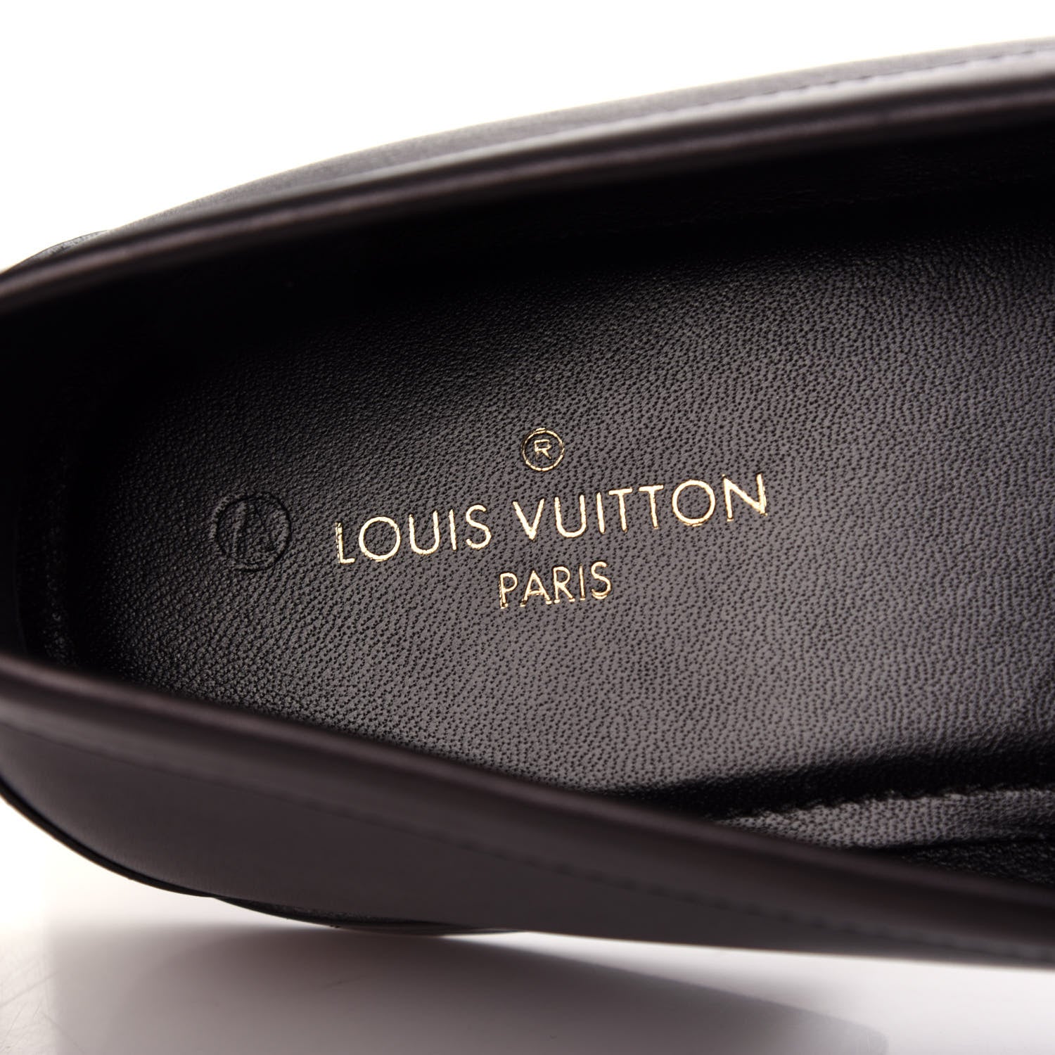 Louis Vuitton Calfskin Mens Loafers 9.5 Black 8 of 11