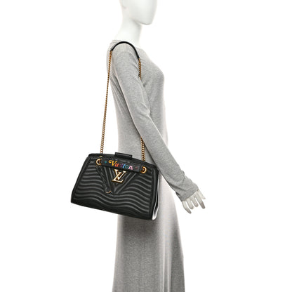 Louis Vuitton Calfskin New Wave Chain Tote Black 2 of 9