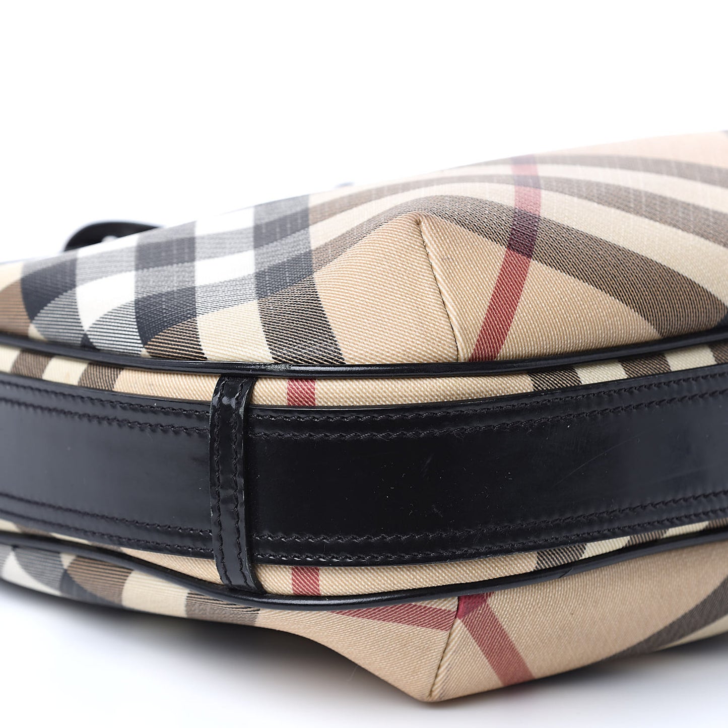 Calfskin Supernova Check Medium Barton Hobo Black