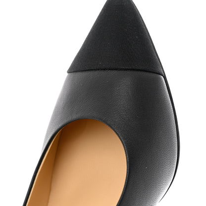 Chanel Lambskin Grosgrain Cap Toe CC Pumps 36.5 Black 9 of 10