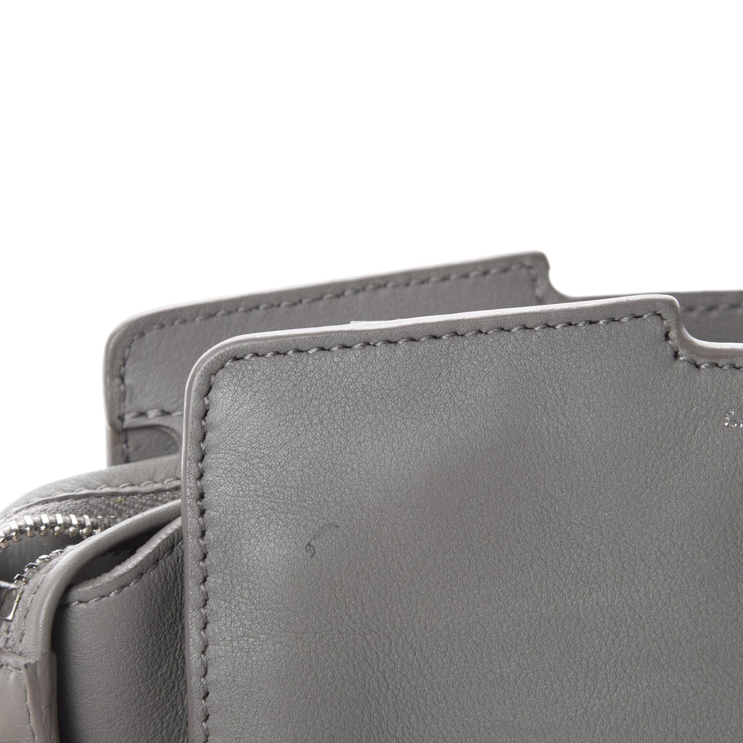 Saint Laurent Calfskin Monogram Toy Cabas Oyster Grey 9 of 11