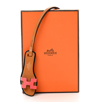 Hermes Epsom Butler Calfskin Hunter Oran Nano Bag Charm Rose Texas 5 of 5
