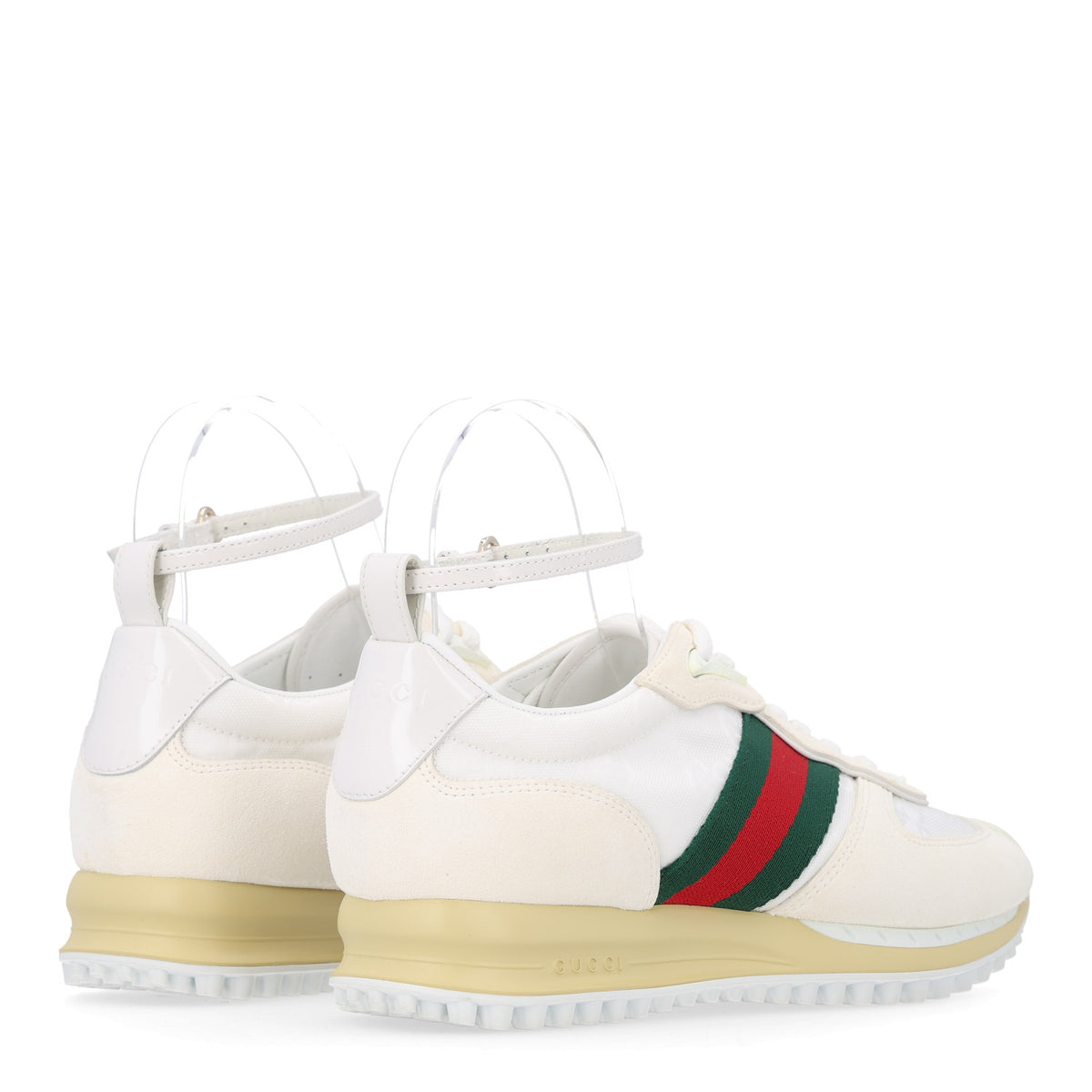 Gucci GG Suede Monogram Web Re-Motion Sneakers 36.5 White 5 of 11